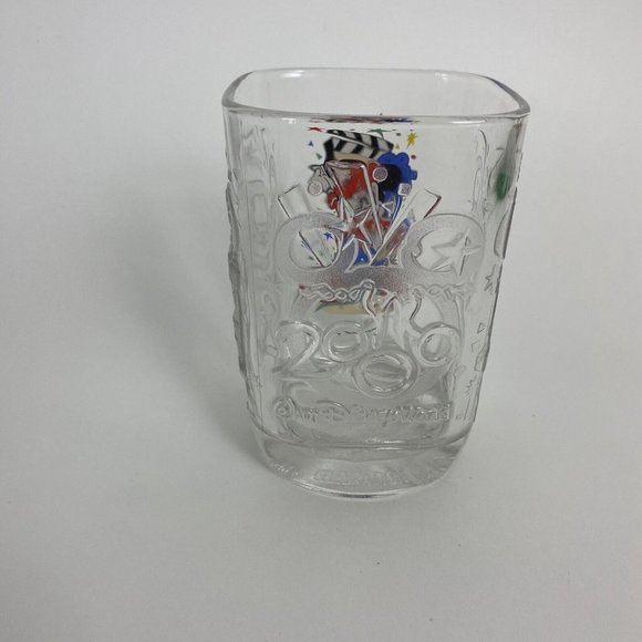 McDonald's 2000 Millennium Celebration Walt Disney World Glass Cup - Picture 3 of 6